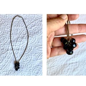 Vintage Black Beaded Necklace